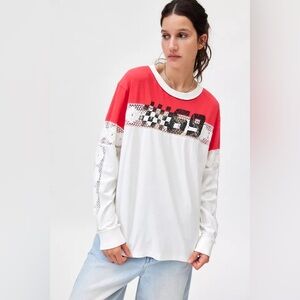 BDG UO Graham Spliced Long Sleeve Graphic Tee NWOT Woman’s Size M